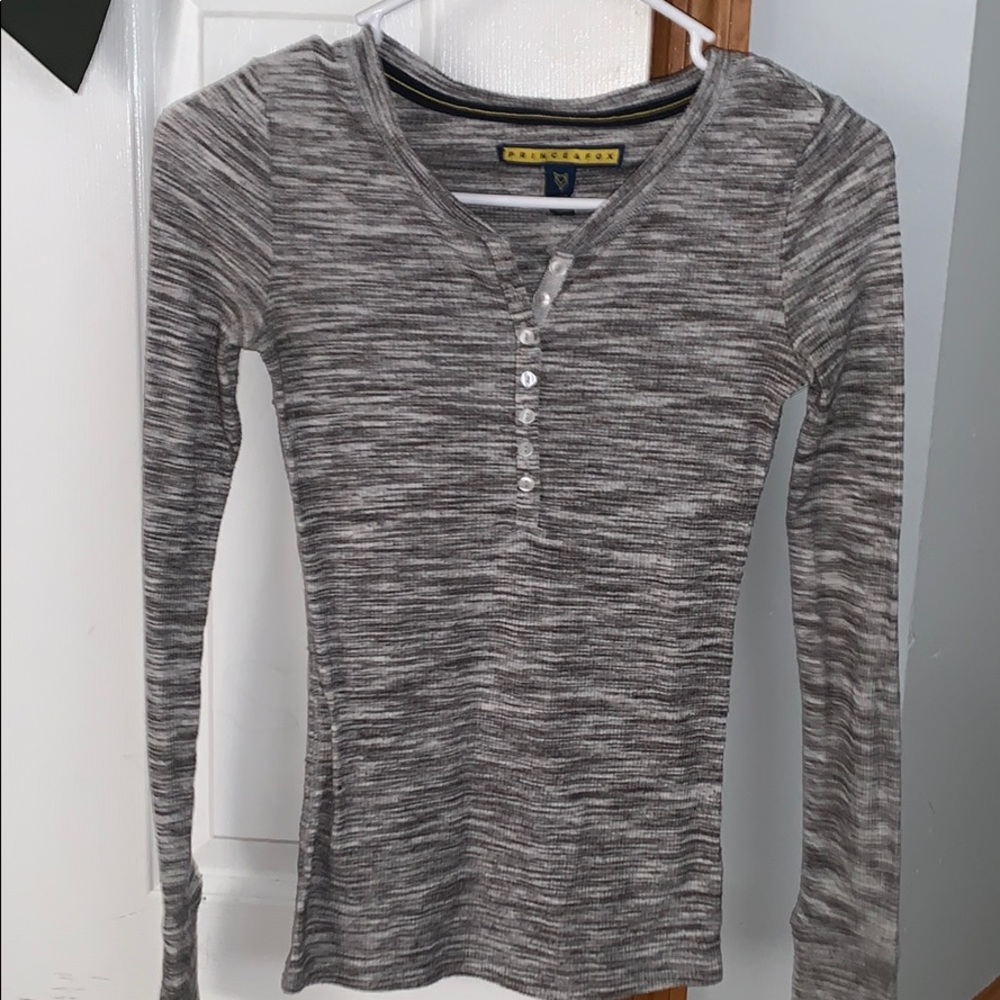 Aeropostale Henley Long Sleeve Top